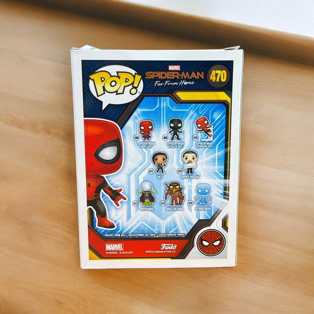 Lot Of 2 Funko Pop! Marvel Spider-Man Vinyl Figures #397 & #470 Bobble Heads‎